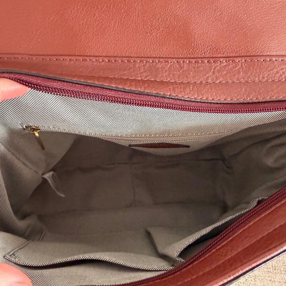 Fossil Amelia Convertible Backpack Dark Red Leather - Picture 9 of 16